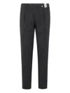 Myths Tailored Long Pants With Front Darts In Black