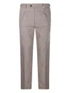 Myths Tailored Long Pants With Subtle Texture And Pleated Front In Gray