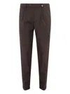 Myths Pleated-front Trousers In Brown