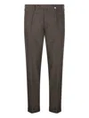 Myths Pleated Micro-pattern Tailored Trousers In Brown