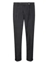 Myths Pleated Micro-pattern Trousers In Gray