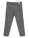 Myths Tailored Gray Trousers With Front Pleats In Gray