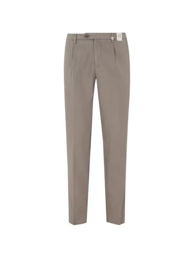 Myths Pleated Pressed-crease Trousers In Neutral