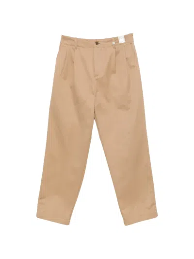 Myths Pleated Straight-leg Trousers In Neutral