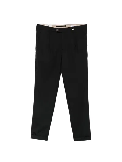 Myths Pleated Turn-up Trousers In Black