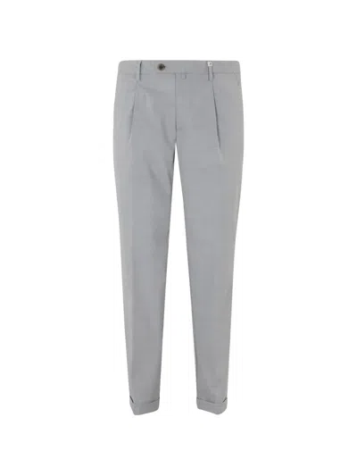 Myths Pleated Turn-up Trousers In Gray