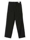 Myths Tailored Fit Black Trousers With Classic Waistband In Black