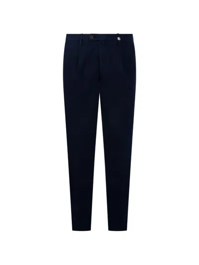 Myths Pleated-detail Button-fastening Trousers In Blue