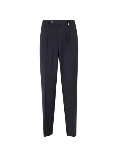 Myths Pleated-detail Tailored Trousers In Blue