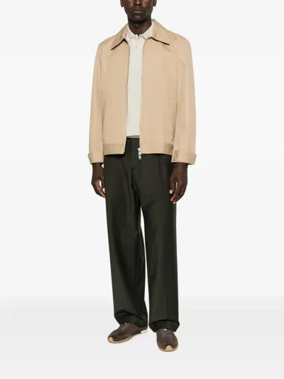 Myths Pleated-front Straight-leg Trousers In Green