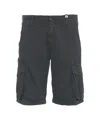 Myths Practical Grey Cargo Bermuda Shorts In Navy