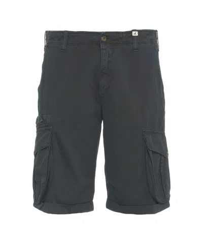 Myths Practical Grey Cargo Bermuda Shorts In Navy
