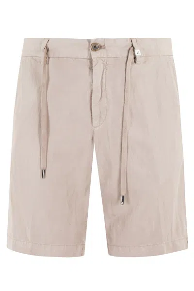 Myths Regular Fit Drawstring Waist Bermuda Shorts In Neutrals