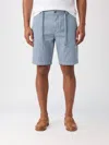 Myths Linen Drawstring Shorts In Blue