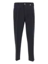 Myths Single-pleat Wool Trousers In Blue
