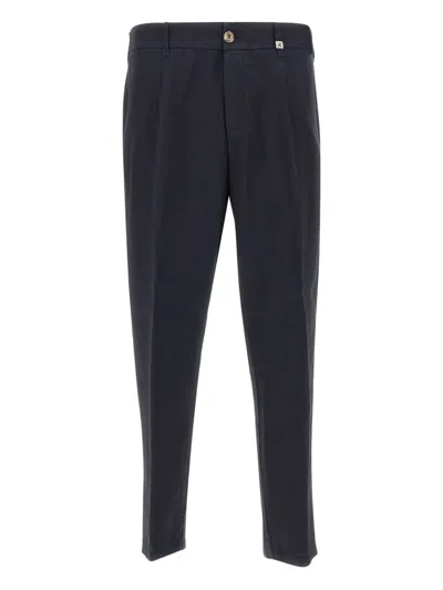 Myths Single-pleat Wool Trousers In Blue