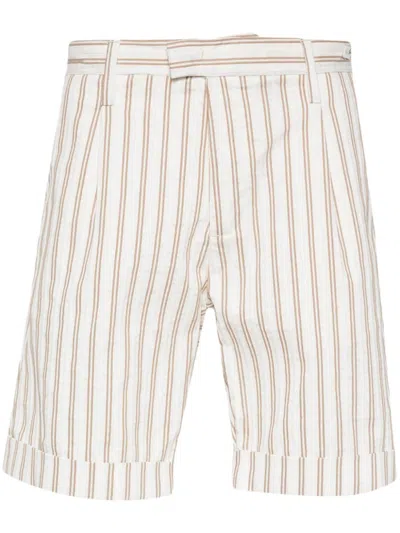 Myths Striped Bermuda Shorts In White