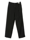 Myths Tailored Fit Black Trousers With Classic Waistband In Black