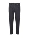 Myths Tailored Grey Long Pants With Smooth Finish And Rolled Cuffs In Black