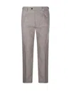 Myths Tailored Long Pants With Subtle Texture And Pleated Front In Gray