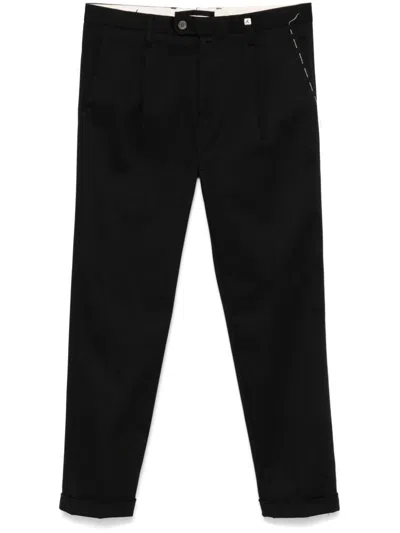 Myths Tapered Chino Trousers In Black