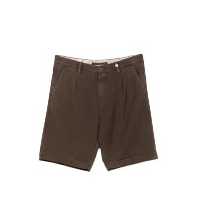 Myths Tailored Virgin Wool Shorts In Brown