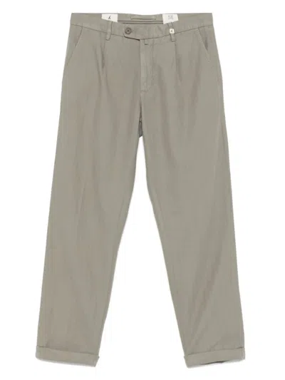 Myths Tapered Trousers In Sophisticated Tortora Hue In Grey
