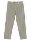 Myths Tapered Trousers In Sophisticated Tortora Hue In Grey