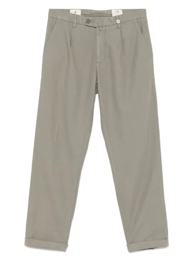 MYTHS TAUPE COTTON-BLENDED TROUSERS