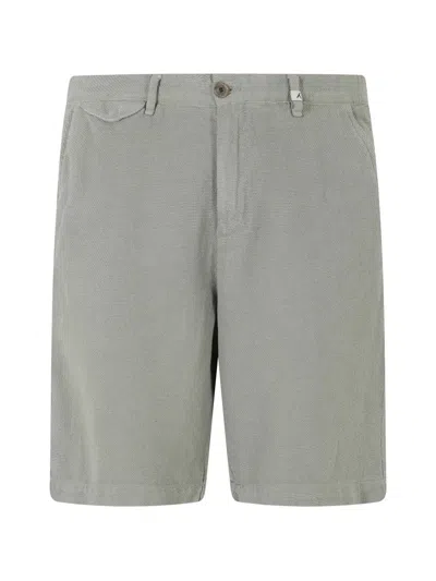 Myths Textured Bermuda Shorts In Gray