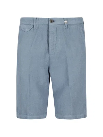 Myths Textured Shorts In Blue