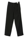 Myths Tailored Fit Black Trousers With Classic Waistband In Black