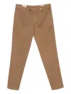 Myths Straight-leg Brown Trousers With Mid-rise Waist In Brown