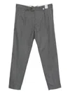 Myths Tailored Gray Trousers With Front Pleats In Gray