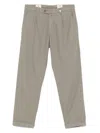 Myths Tapered Trousers In Sophisticated Tortora Hue In Grey