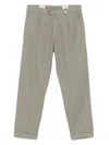 Myths Tapered Trousers In Sophisticated Tortora Hue In Grey