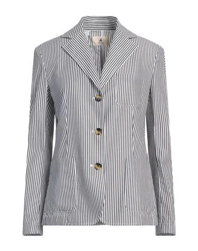 Myths Woman Blazer Midnight Blue Size 6 Cotton