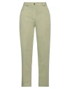 Myths Woman Jeans Sage Green Size 6 Cotton, Elastane