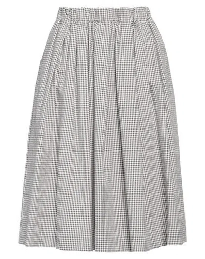 Myths Woman Midi Skirt Black Size 6 Cotton, Polyester