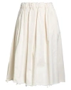 Myths Woman Midi Skirt Off White Size 6 Cotton, Elastane