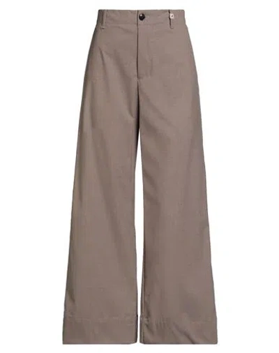 Myths Woman Pants Beige Size 2 Polyester, Viscose, Elastane In Neutral