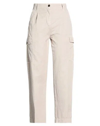Myths Woman Pants Beige Size 4 Organic Cotton, Linen, Elastane In Neutral