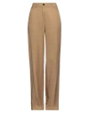 Myths Woman Pants Beige Size 4 Viscose, Linen In Beige