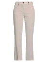 Myths Woman Pants Beige Size 6 Cotton, Tencel, Elastane In Gray