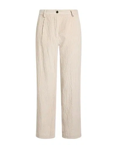 Myths Woman Pants Beige Size 8 Cotton, Modal, Elastane In Sand