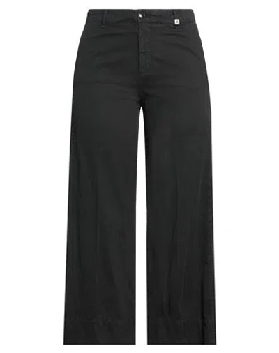 Myths Woman Pants Black Size 10 Cotton, Linen, Elastane