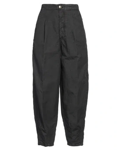 Myths Woman Pants Black Size 10 Cotton, Linen, Lyocell In Black