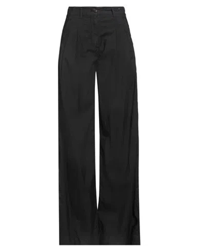 Myths Woman Pants Black Size 10 Cotton, Silk