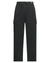 Myths Woman Pants Black Size 10 Organic Cotton, Linen, Elastane In Black