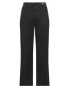 Myths Woman Pants Black Size 10 Organic Cotton, Linen, Elastane In Black